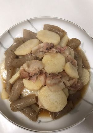 長芋こんにゃくの煮物-レシピのメイン写真