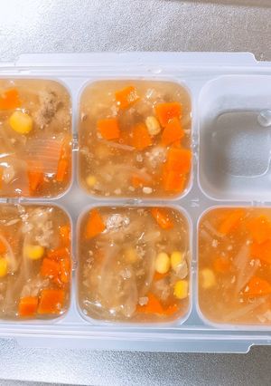 【離乳食】やわらか♪あんかけ肉団子-レシピのメイン写真