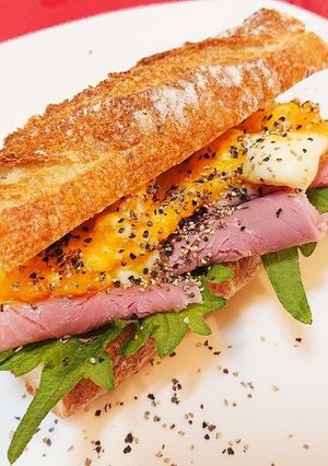 レンジで玉子焼き♪ハム玉子サンド-レシピのメイン写真