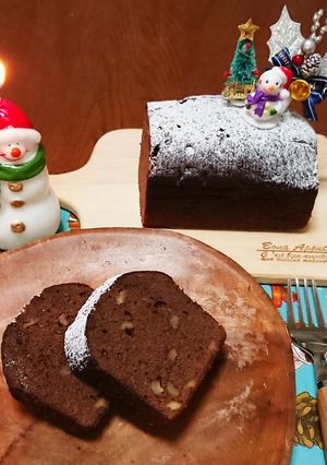 くるみ入りココアパウンドケーキ-レシピのメイン写真