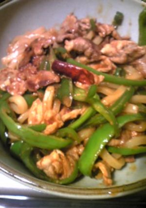 チンジャオロースうどん-レシピのメイン写真