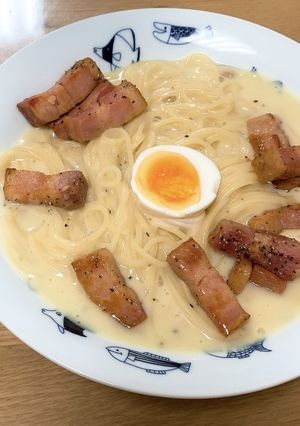 豆乳カルボナーラ-レシピのメイン写真