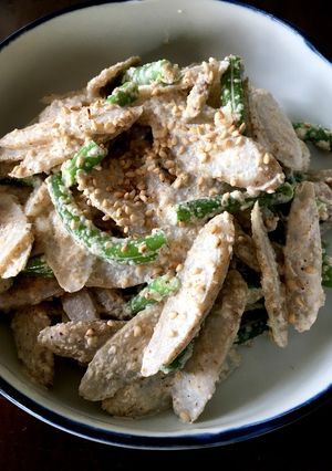いんげんとごぼうの胡麻ドレサラダ-レシピのメイン写真