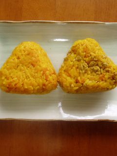 ヘルシー!ノンオイル!カレーおにぎり!-レシピのメイン写真