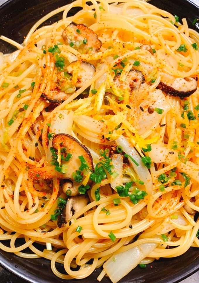 白菜と椎茸の和風柚子パスタ-レシピのメイン写真