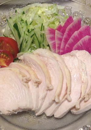 簡単☆ふっくらしっとり蒸し鶏-レシピのメイン写真