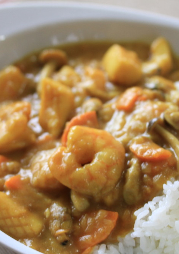 ルー不使用、体にやさしいシーフードカレー-レシピのメイン写真