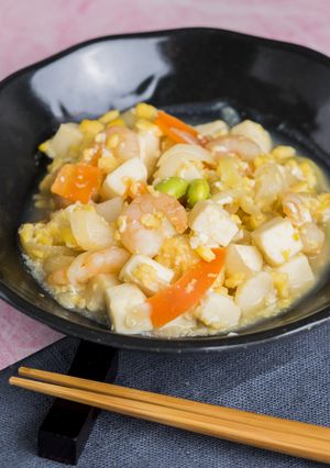 豆腐の柚子胡椒炒め【入院食⑨夕/主菜】-レシピのメイン写真