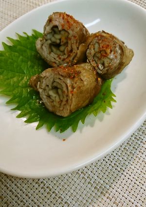 豚のマイタケ巻-レシピのメイン写真