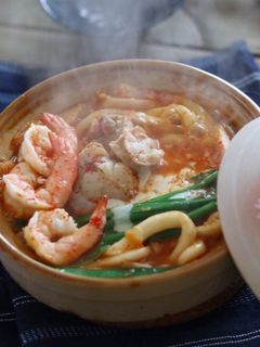 海鮮チーズチゲ煮込みうどん♪-レシピのメイン写真