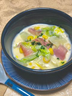 白菜・コーンとベーコンのクリーム煮♡簡単-レシピのメイン写真