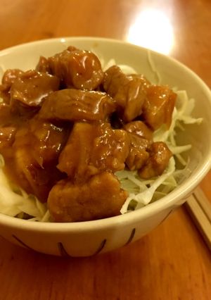 サイコロ豚丼-レシピのメイン写真
