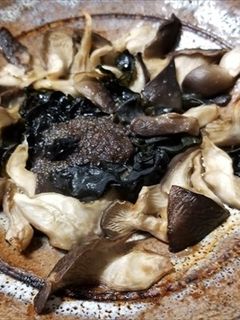 天然ヒラタケの焼きキノコ・バター・果実酒-レシピのメイン写真