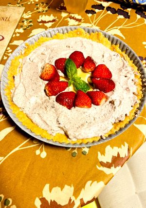 チョコクリームとメレンゲの苺バナナタルト-レシピのメイン写真