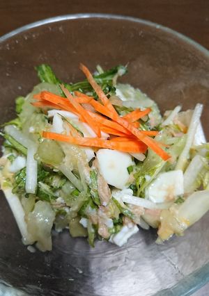 セロリと水菜のツナサラダ-レシピのメイン写真