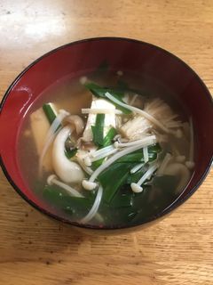 ☆ニラとえのきのお味噌汁☆-レシピのメイン写真