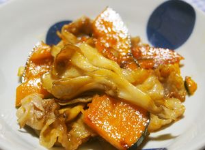 豚バラ・南瓜・舞茸のオイスター炒め♪-レシピのメイン写真