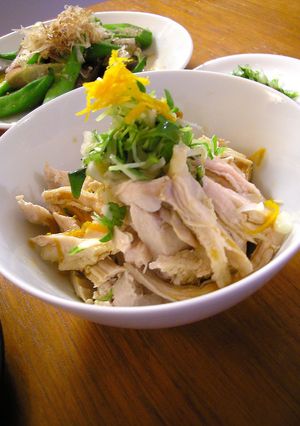 鶏胸肉の蒸し鶏　自家製ポン酢で-レシピのメイン写真