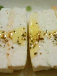 豆腐の海老とワサビのクリームチーズサンド-レシピのメイン写真