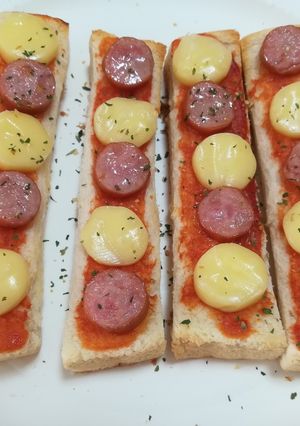 簡単☆朝トースト：ピザ風ガーリック味-レシピのメイン写真