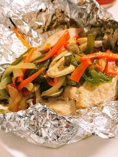 鶏むねと野菜のホイル焼き-レシピのメイン写真