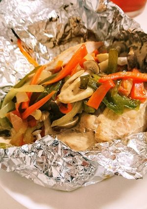 鶏むねと野菜のホイル焼き-レシピのメイン写真