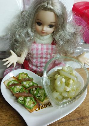 リカちゃん♡オクラのブルスケッタ☆*｡ﾟ-レシピのメイン写真