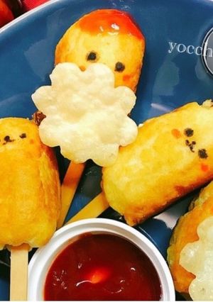 クリスマス！ケチャップつけてサンタドック-レシピのメイン写真