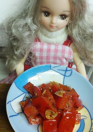 リカちゃん♡ブルガリア料理赤パプリカ炒め-レシピのメイン写真