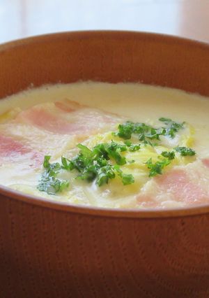 【 ベーコンと白菜の豆乳クリームスープ〗-レシピのメイン写真