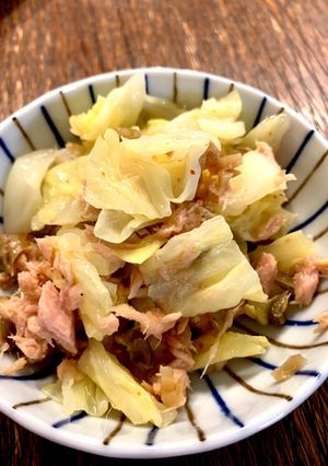 ツナとキャベツの搾菜和え-レシピのメイン写真