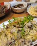贅沢極み♪あさりと牡蠣の旨味パスタ♪