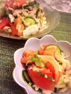 鯖と野菜の紫蘇ポン酢和え-レシピのメイン写真