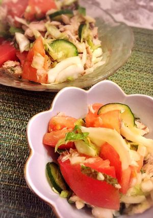 鯖と野菜の紫蘇ポン酢和え-レシピのメイン写真