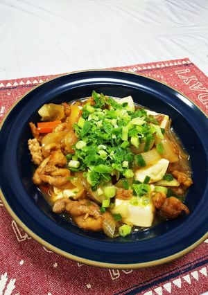 簡単♪豚肉と豆腐と野菜のすき焼き風煮-レシピのメイン写真