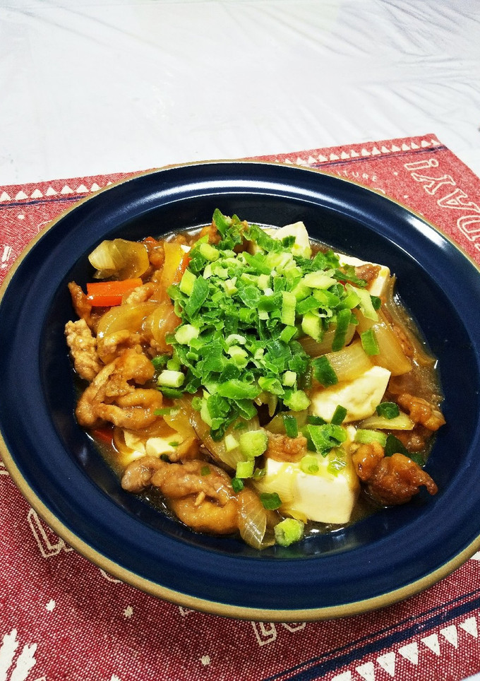 簡単♪豚肉と豆腐と野菜のすき焼き風煮-レシピのメイン写真