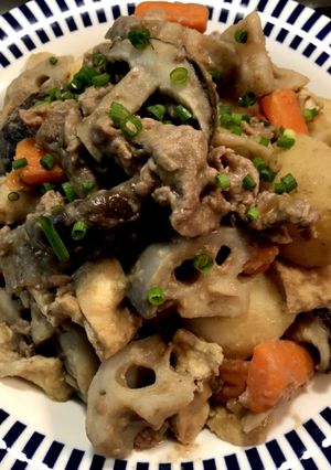 お肉とお野菜の炊いたん白味噌仕立て-レシピのメイン写真