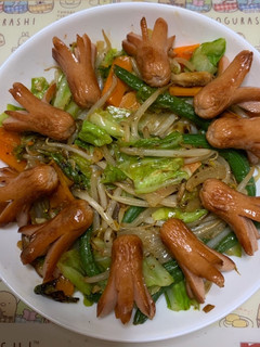 MrsWongちのたこさん野菜炒め-レシピのメイン写真