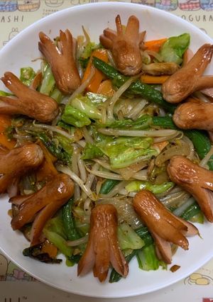 MrsWongちのたこさん野菜炒め-レシピのメイン写真