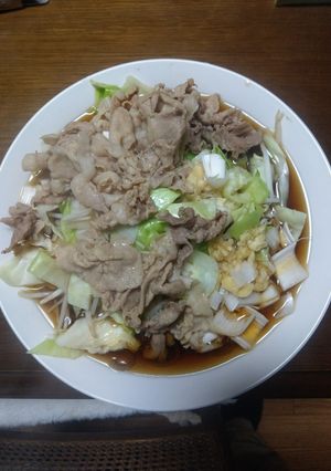 ラーメン二郎風大蒜ラー油蕎麦-レシピのメイン写真