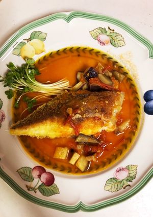 鯛のパン粉焼き&茄子トマト汁-レシピのメイン写真