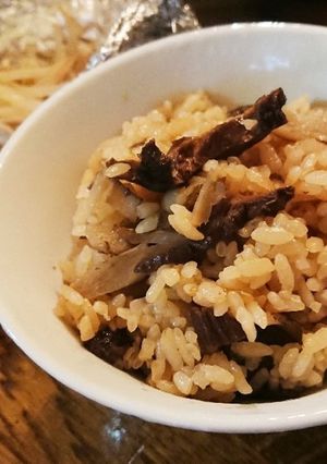 干し椎茸とゴボウの炊き込みご飯-レシピのメイン写真