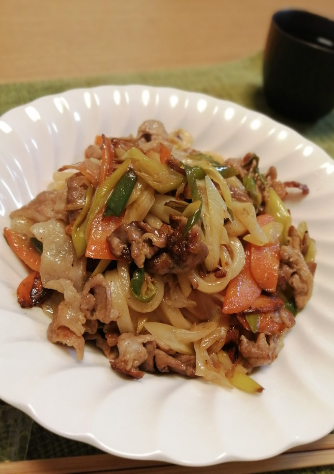 みち子ばあちゃんの焼きうどん-レシピのメイン写真