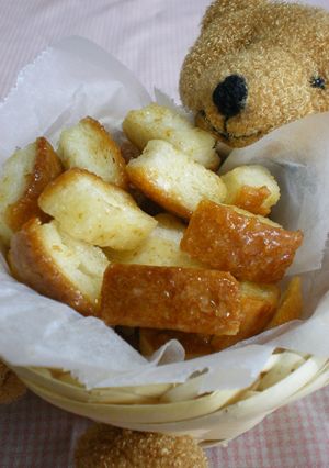 ◆レンジでおやつパン耳キャラメルコーン◆-レシピのメイン写真