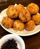 キクラゲ昆布入りの里芋コロッケ
