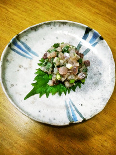 梨湖のアジのなめろう-レシピのメイン写真