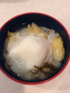 白菜の浅漬けと温玉の出汁茶漬け!-レシピのメイン写真