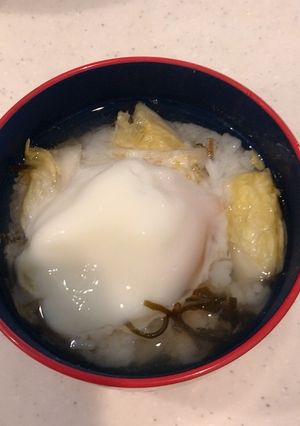 白菜の浅漬けと温玉の出汁茶漬け！-レシピのメイン写真