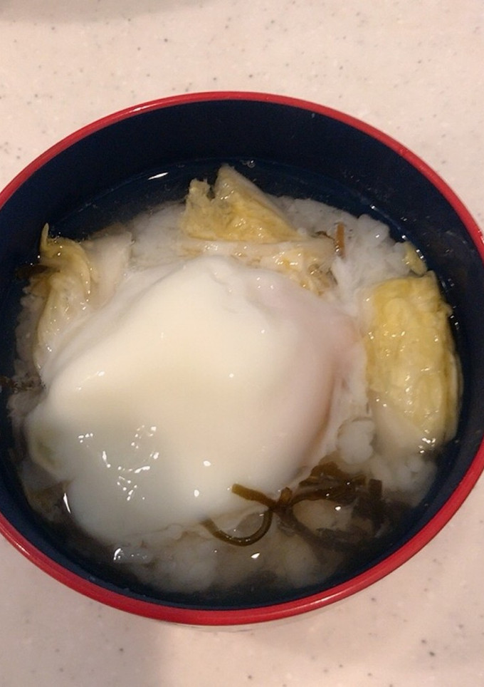 白菜の浅漬けと温玉の出汁茶漬け！-レシピのメイン写真