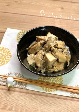 舞茸の香り豊か＊味しみ手羽と厚揚の旨煮-レシピのメイン写真